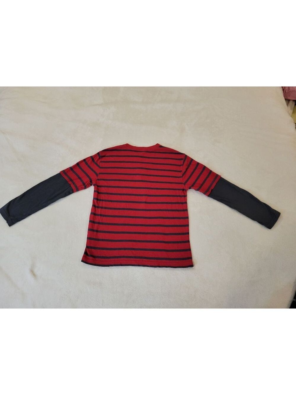 Striped Long Sleeve Boys Tee Medium - Picture 9 of 9